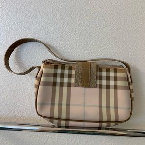 Burberry pink and tan small purse.